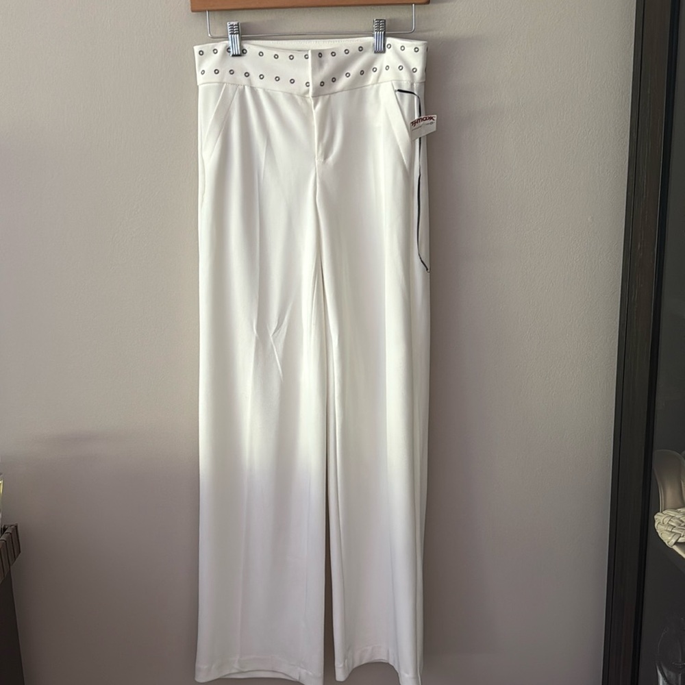 White full length summer pants